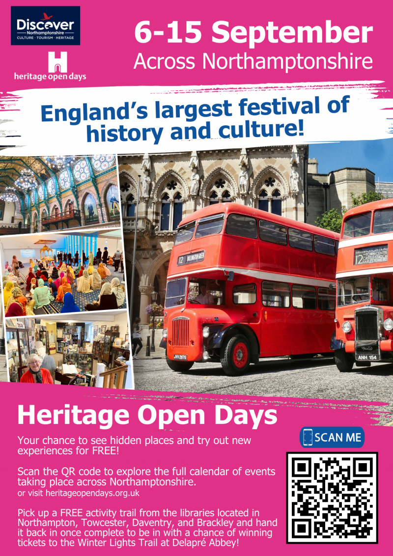 Discover Northamptonshire Heritage Open Days 2024 flyer