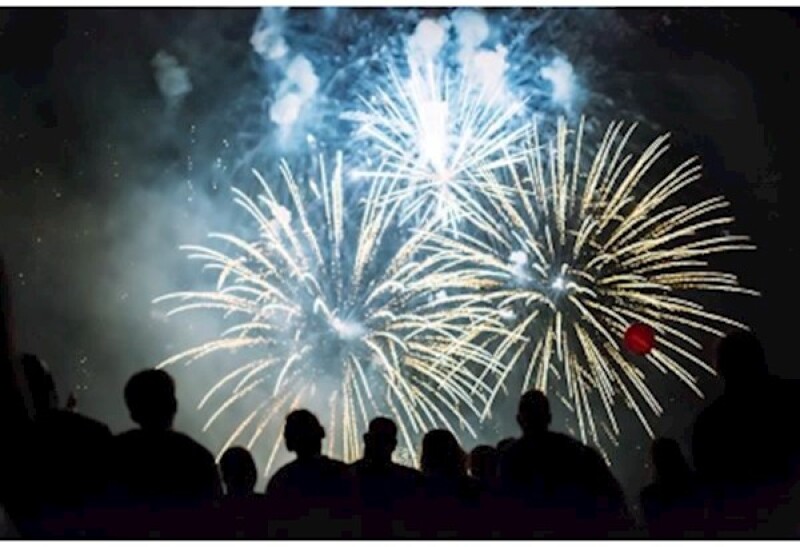 Image of people enjoying fireworks