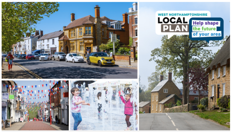 Photo collage of places in West Northamptonshire