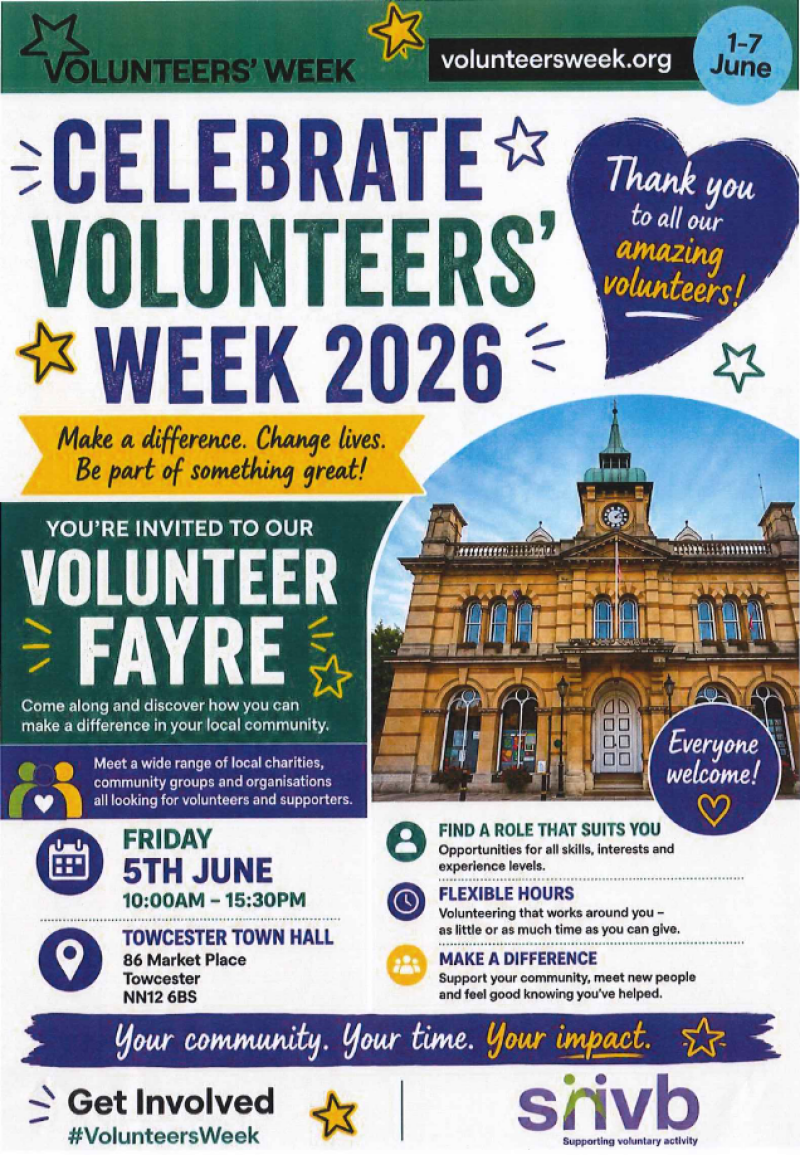 SNVB Volunteer Fayre 2026 Poster