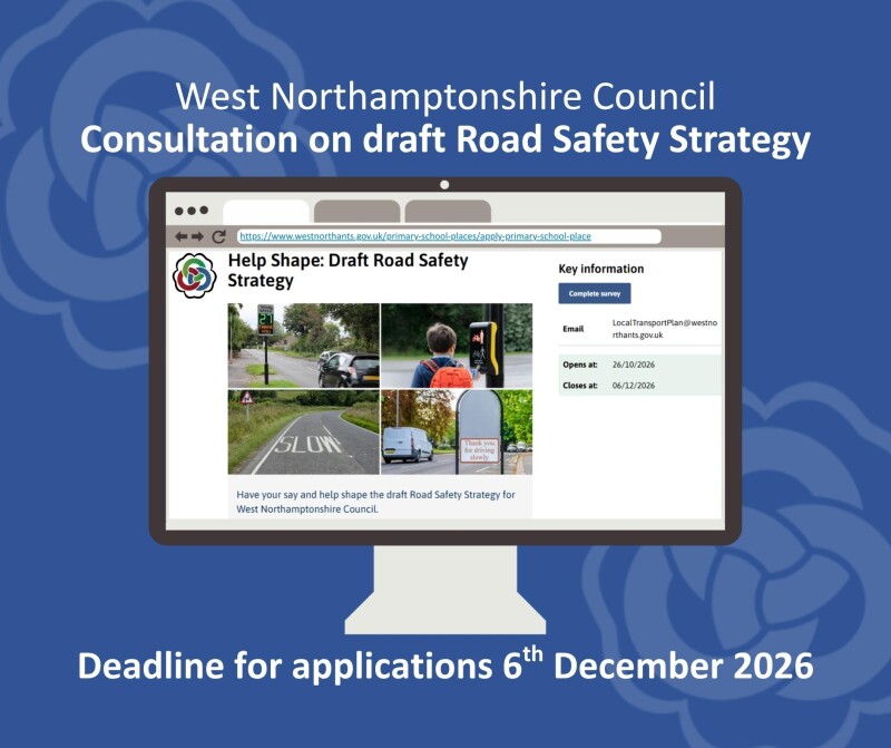 Image shows computer screen with the draft road safety strategy consultation webpage