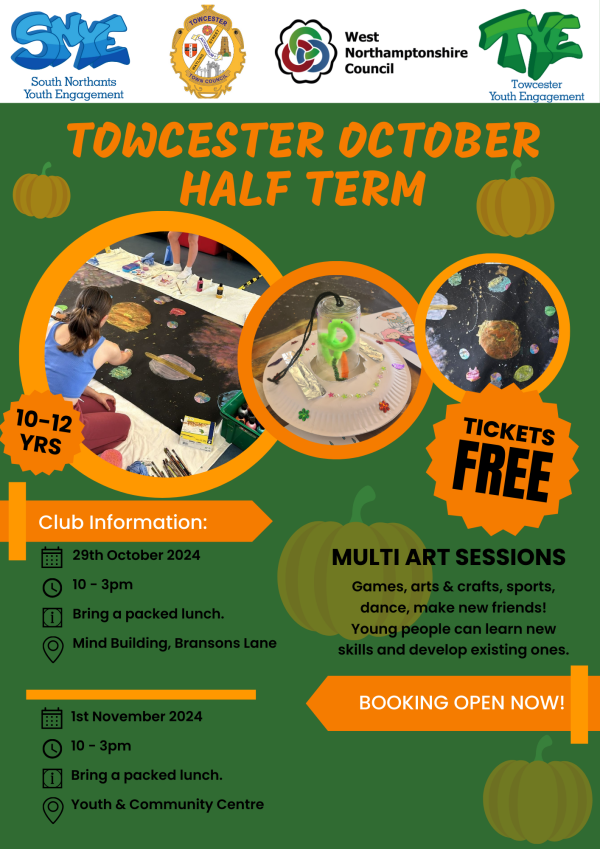 SNYE Multi Art Activity Day for 10-12 year olds