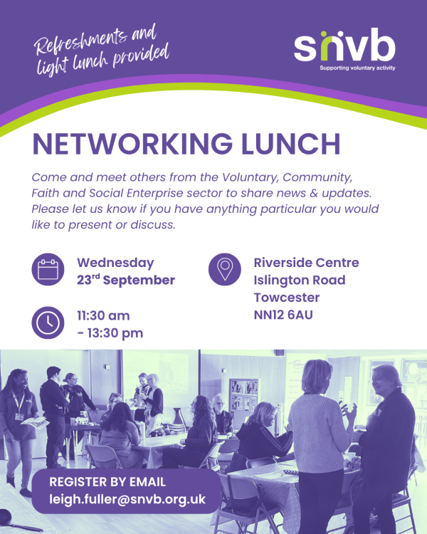 SNVB Networking Lunch for the volunteer sector