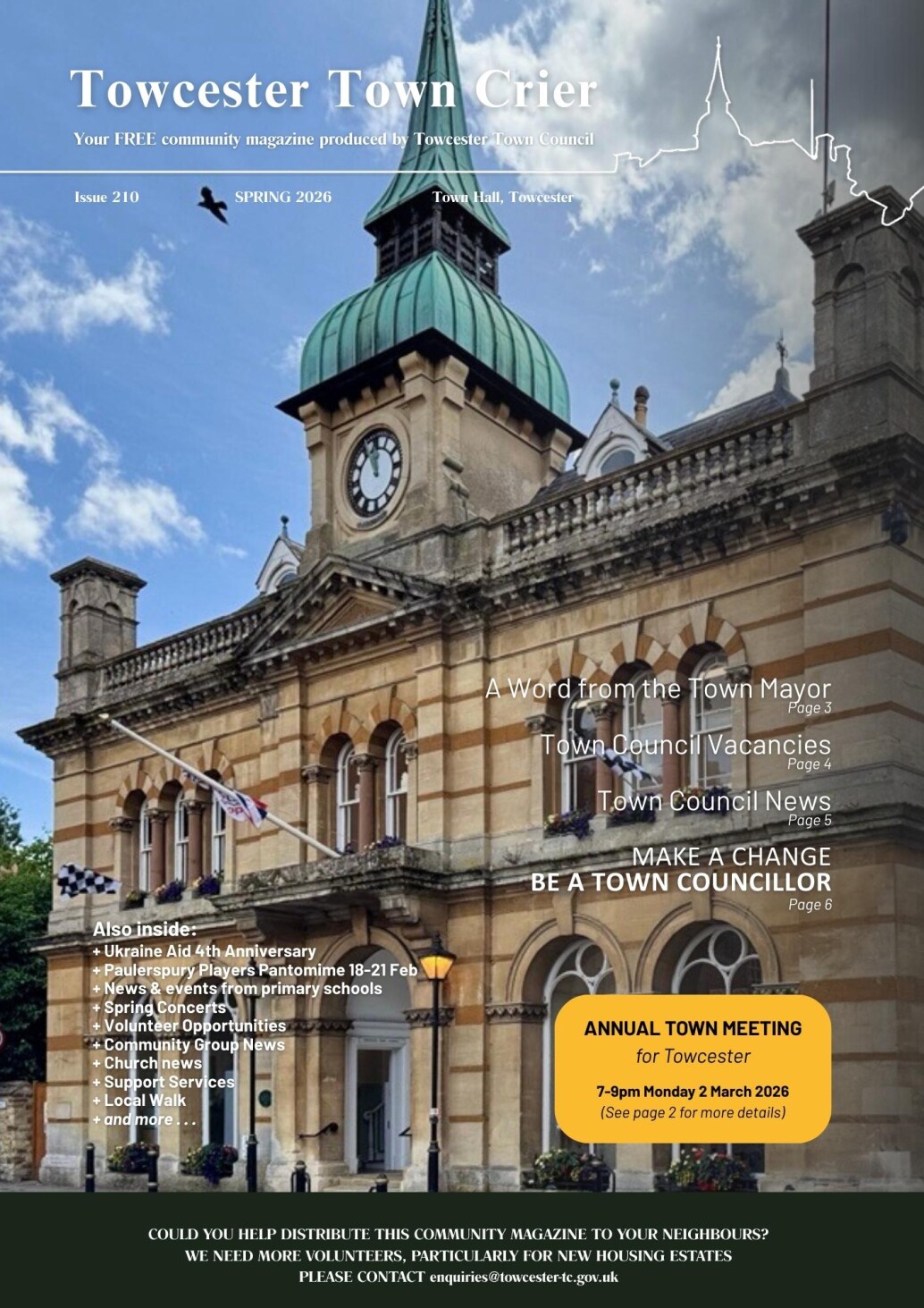 Towcester Town Crier Magazine Issue 210 Spring 2026 Front Cover